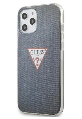 GUESS futerał do IPHONE 12 Pro Max GUHCP12LPCUJULDB (Kolekcja Jeans) granatowy