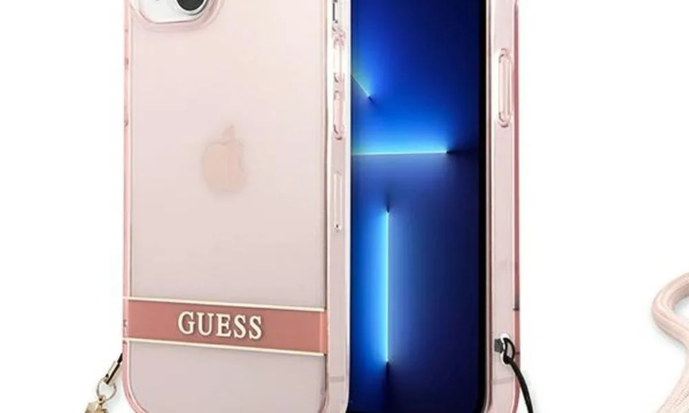 Oryginalne Etui GUESS Hardcase GUHCP13SHTSGSP do iPhone 13 MINI (Translucent / różowy)