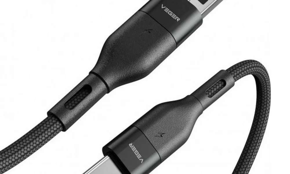 VEGER kabel USB do Typ C 5A 2,0 AC03 1,2m czarny