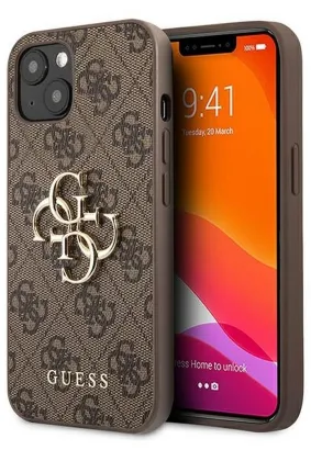 Oryginalne Etui GUESS Hardcase GUHCP13S4GMGBR do iPhone 13 MINI (Kolekcja 4G Big Metal Logo / brązowy)