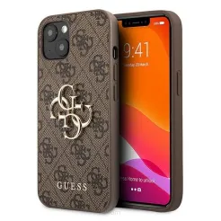 Oryginalne Etui GUESS Hardcase GUHCP13S4GMGBR do iPhone 13 MINI (Kolekcja 4G Big Metal Logo / brązowy)