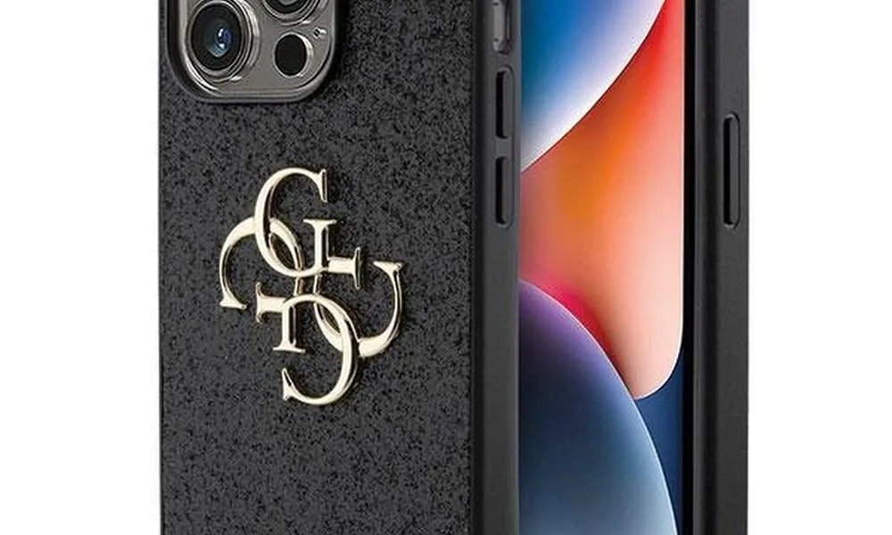 Oryginalne Etui GUESS Hardcase GUHCP15LHG4SGK do iPhone 15 PRO (Fixed Glitter Big 4G / czarny)