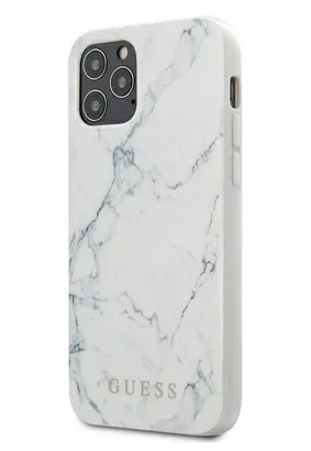 Oryginalne Etui GUESS Hardcase GUHCP12MPCUMAWH do iPhone 12 / 12 PRO (Kolekcja Marble / biały)