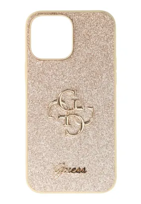 Oryginalne Etui GUESS Hardcase GUHCP13XHG4SGD do iPhone 13 Pro Max (Fixed Glitter Big 4G / złoty)