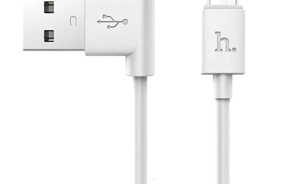 HOCO kabel USB do Micro kąt 90 stopni UPM10 1 metr biały.