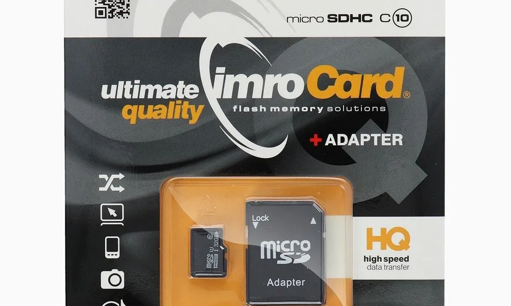 Karta Pamięci IMRO microSD 32GB CLASS 10 UHS I 100MB/s z adapterem SD