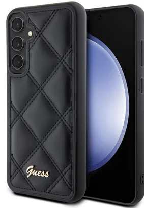 Oryginalne Etui GUESS Hardcase GUHCS23FEPSQSQSK do Samsung S23 FE (Quilted Metal Logo / czarny)