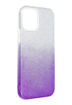 Futerał SHINING do IPHONE 12 / 12 PRO transparent/fiolet