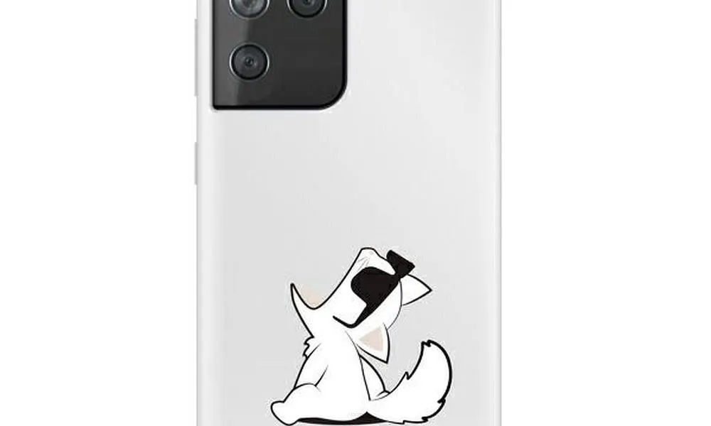 Oryginalne Etui KARL LAGERFELD Hardcase KLHCS21LCFNRC do Samsung S21 Ultra (Choupette Fun / transparent)