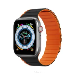 DUX DUCIS LD - pasek silikonowy do Apple Watch 38/40/41mm czarny/pomarańczowy