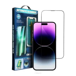 5D Full Glue Tempered Glass - do iPhone 15 Pro czarny + aplikator