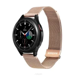 DUX DUCIS Milanese - pasek magnetyczny ze stali nierdzewnej do Samsung Galaxy Watch / Huawei Watch / Honor Watch / Xiaomi Watch (22mm band) złoty