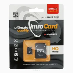 Karta Pamięci IMRO microSD 256GB CLASS 10 UHS 3 100MB/s z adapterem SD