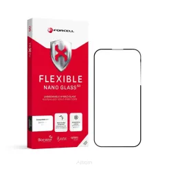 Forcell Flexible 5D - szkło hybrydowe do Samsung Galaxy S23 Ultra czarny (Hot Bending) - działający czytnik
