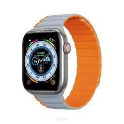 DUX DUCIS LD - pasek silikonowy do Apple Watch 42/44/45mm szary/pomarańczowy