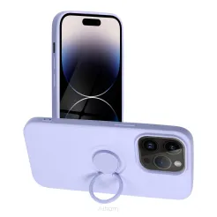 Futerał SILICONE RING do IPHONE 14 PRO fioletowy