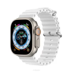 DUX DUCIS Ocean Wave - sportowy pasek silikonowy do Apple Watch 42/44/45mm biały