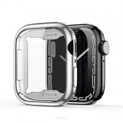 DUX DUCIS Samo - futerał ochronny Soft TPU ze szkłem do Apple Watch Series 7/8/9 45mm srebrny