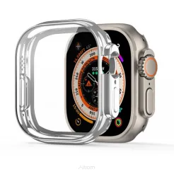 DUX DUCIS Samo - futerał ochronny Soft TPU ze szkłem do Apple Watch Ultra/Ultra 2 49mm srebrny