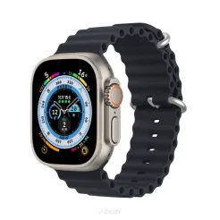 DUX DUCIS Ocean Wave - sportowy pasek silikonowy do Apple Watch 38/40/41mm grafitowy