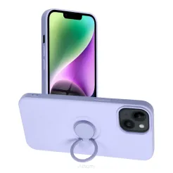 Futerał SILICONE RING do IPHONE 14 fioletowy